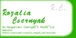 rozalia csernyak business card